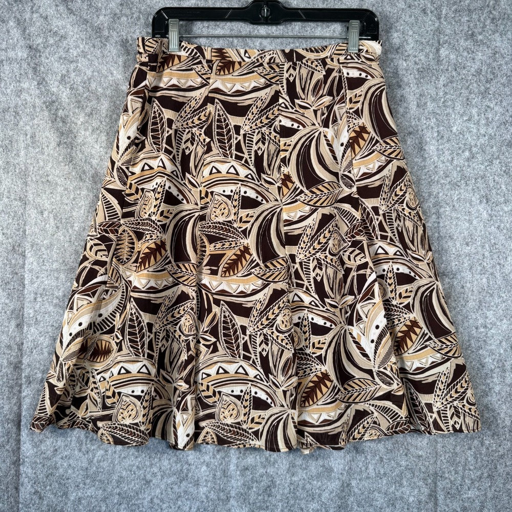 Vintage Y2K Midi‎ Woodland Skirt Womens 10 Forest Fairy Swing Boho Chiffon Boho